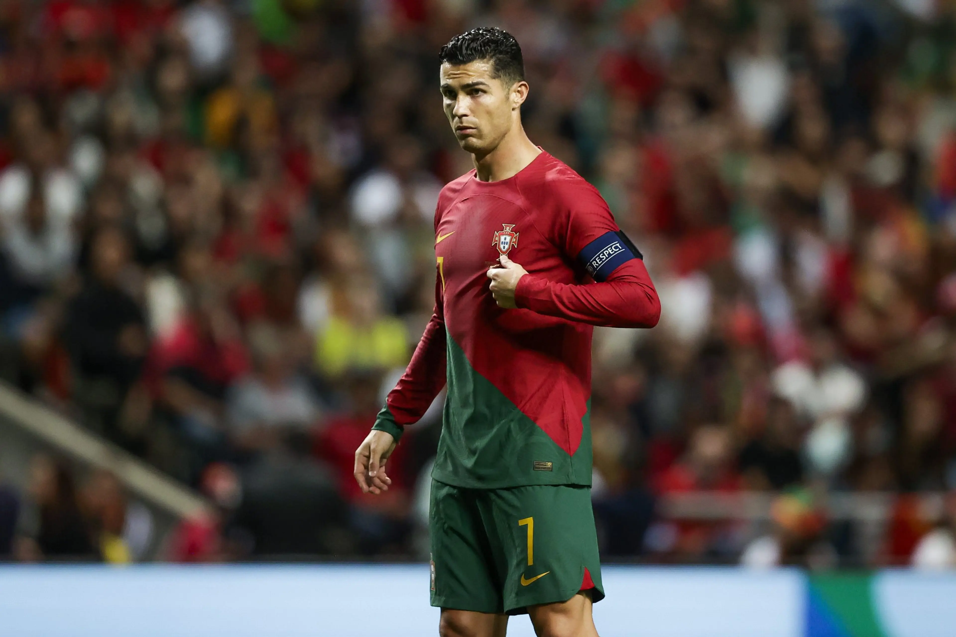 Cristiano Ronaldo com a camisola da selecção portuguesa de 2022
