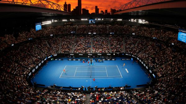 Estádio de ténis cheio no Australia open