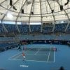 estádio de ténis vazio no australia open