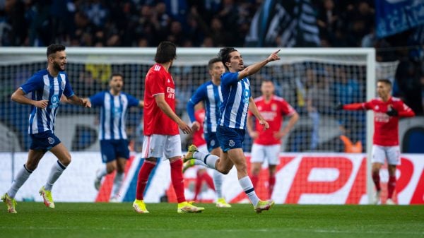 vitinha a celebrar um golo com camisola do FC Porto