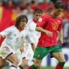 Cristiano Ronaldo jovem a jogar com a camisola da selecção nacional de portugal