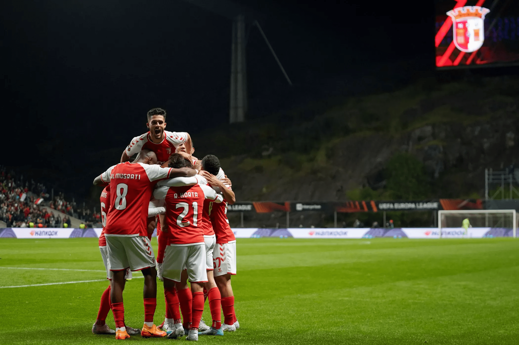 Festejos do Braga na Liga Europa