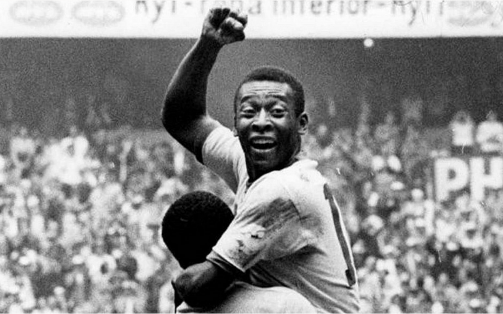 jogador de futebol brasileiro Pelé no mundial de futebol de 1958