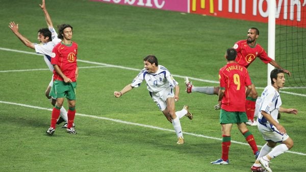final do Europeu de futebol em Portugal no jogo Portugal Grécia em 2004