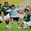Messi jogador da selecção da Argentina no Mundial de Futebol de 2002