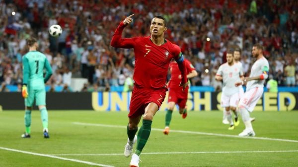 Cristiano Ronaldo Jogador da selecção portuguesa a celebrar um golo