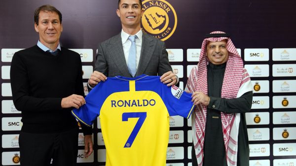 Cristiano Ronaldo na sua apresentação do clube Al-Nassr Football Club
