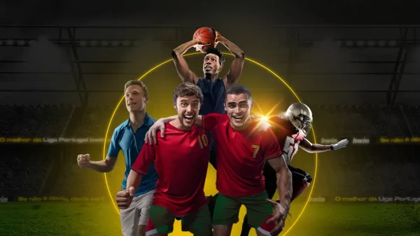 ilustração bwin de várias modalidades desportivas para apostas online
