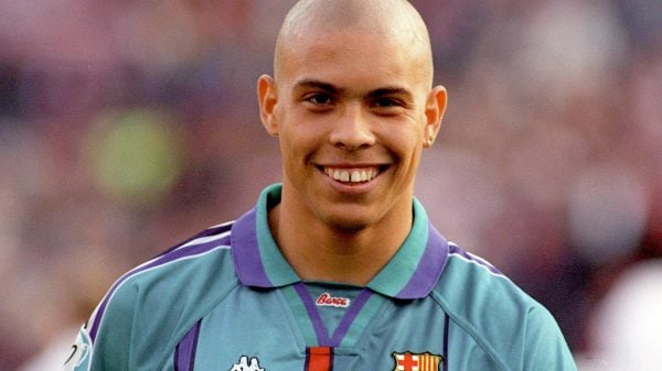 Fotografia de rosto do Ronaldo o fenómeno no Barcelona