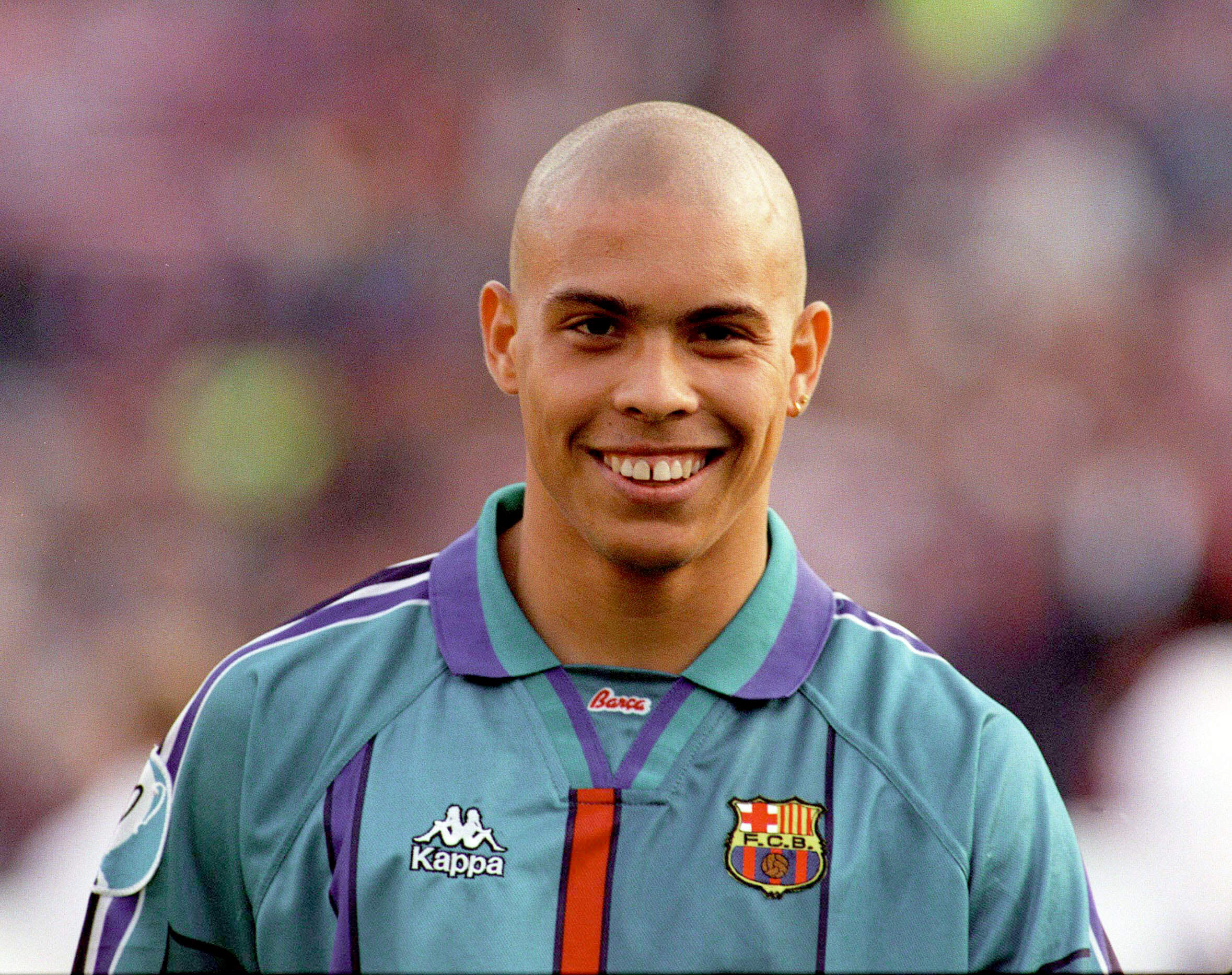 Fotografia de rosto do Ronaldo o fenómeno no Barcelona