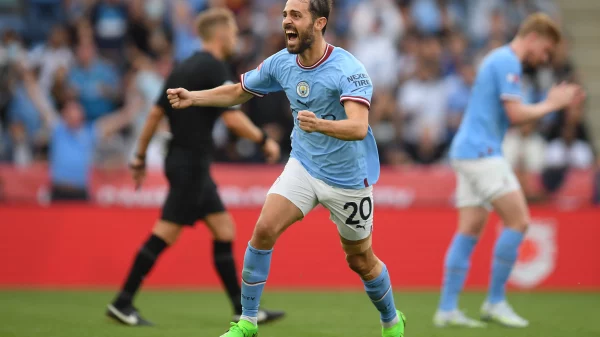 golo de Bernardo Silva na premier league