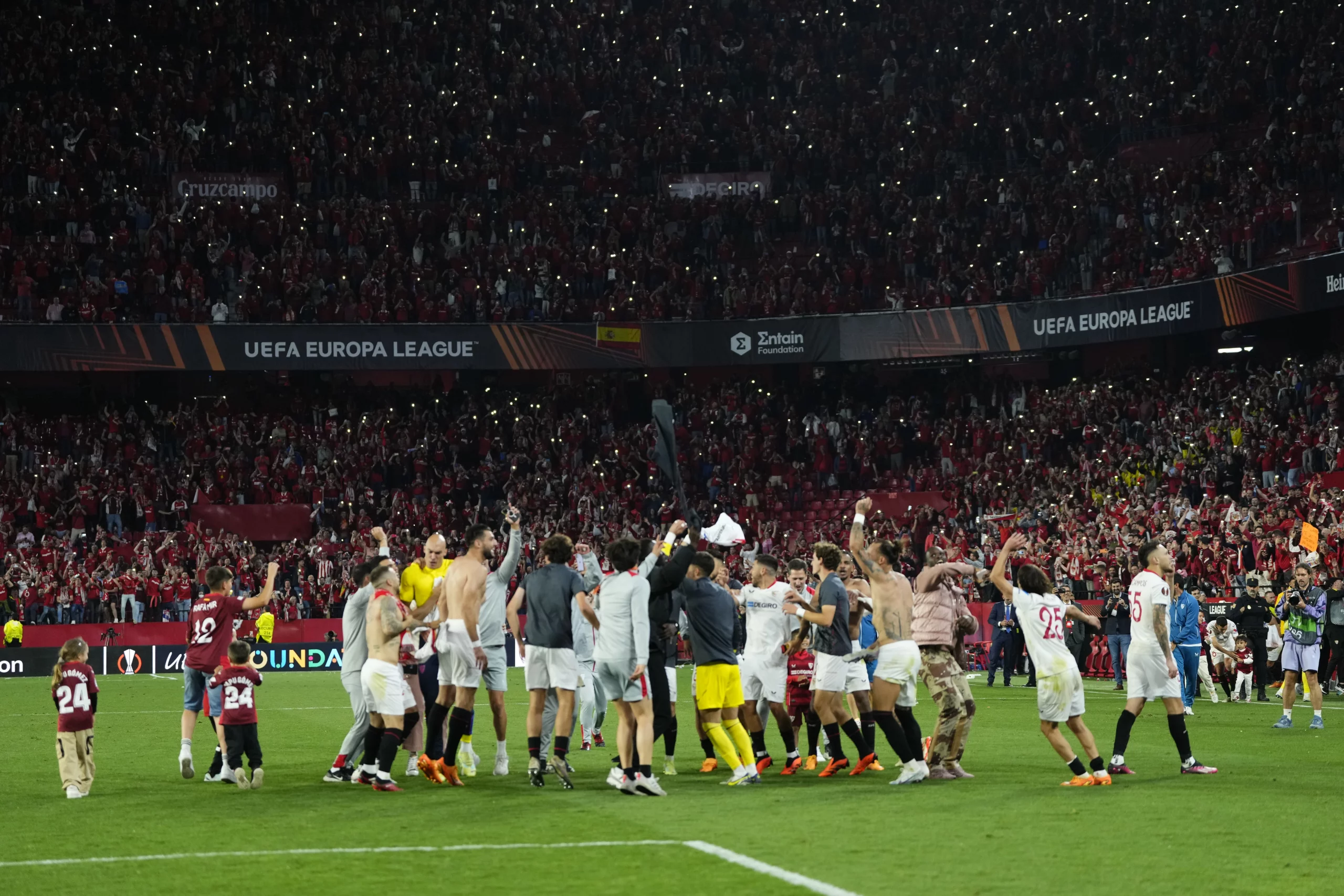 festejos do Sevilha na Liga Europa