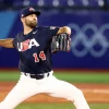 partida de basebol dos EUA nos jogos Olímpicos de Tóquio
