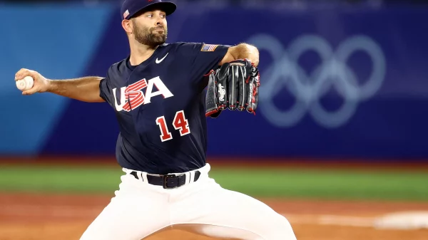 partida de basebol dos EUA nos jogos Olímpicos de Tóquio